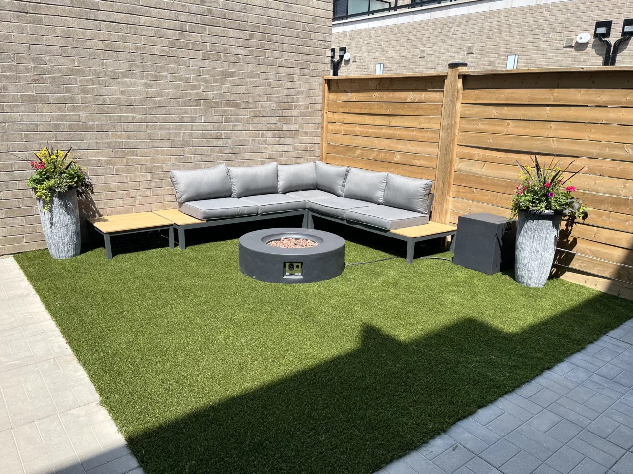 Residential turf installation project in Mississauga